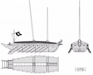 Coupe d'un Geobukseon Source photo: http://cfs7.blog.daum.net/image/7/blog